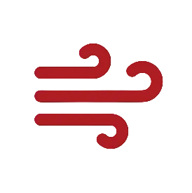 Red abstract design on a white background